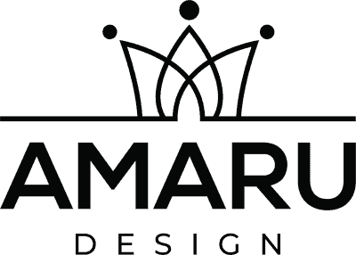 AMARU Design Logo schwarz